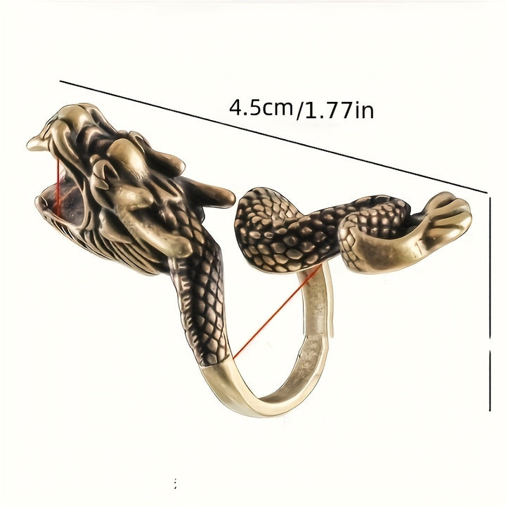 High Quality Metal Dragon Design 1 Stylish Cigarette Holder Ring - Unique Dragon Grip, Accessories for Smoking Lovers to Enhance Smoking | Dragon Design Rings | Detailed Dragon Design