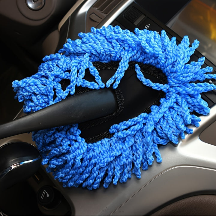 Soft Nanofiber Car Dust Removal Brush - Mini Bristle Brush for Car Interior Cleaning - Small Duster Wipe