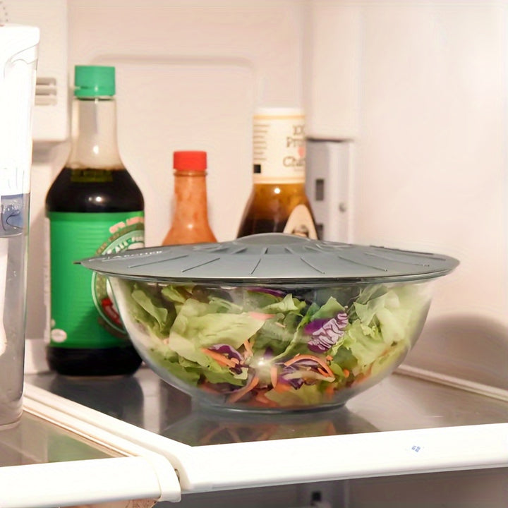 [Heat Resistant Silicone Covers] 5pcs Heat Resistant Silicone Microwave Covers - Reusable Suction Lids for Bowls, Cups, Plates, Pots & Pans - Oven, Fridge & Freezer Safe, Dishwasher Safe, Easy to Clean - Fits Various Sizes (4