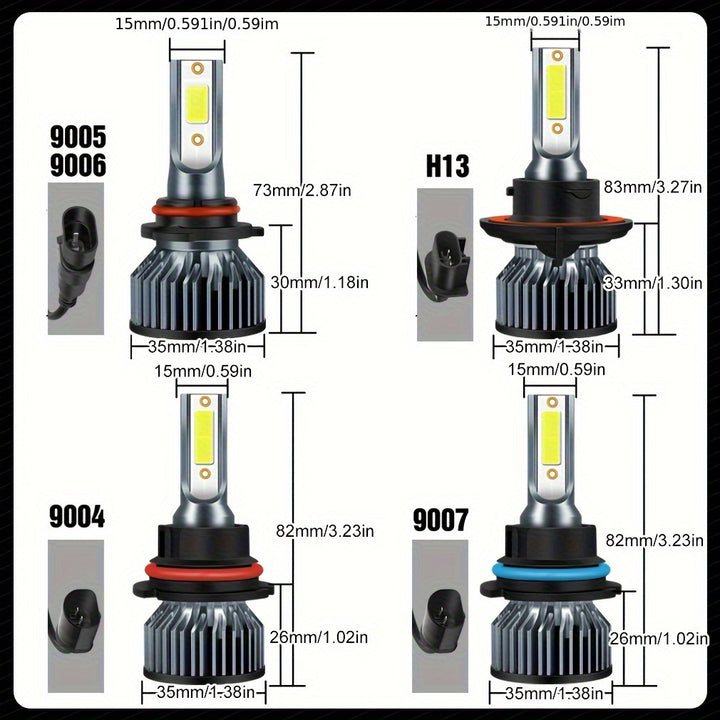 2pcs H7 H4 H11 Led Headlight H1 H8 H9 H11 9005 HB3 9006 HB4 9012 Hir2 Bulb Canbus Led Car Headlight 20000LM Mini Auto Led Lamp Super Bright