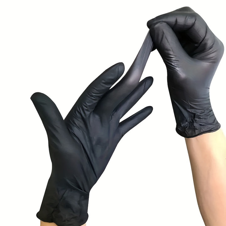 [Latex Free] Black Disposable Nitrile Gloves | 10/20/50pcs | Powder Free, Latex Free | Household Cleaning