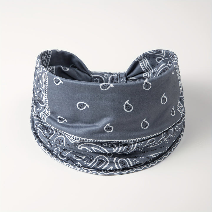 Boho Headbands For Women Fashion Stretch Wide Hair Bands Knot Turban Head Bands Yoga Running Sweatband Elastic Headband Stylish Wrap Headbands Hair Accessories For Teen