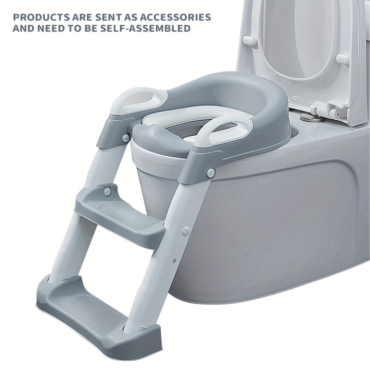 Children'S Toilet Ladder, Portable Toddler Toilet Seat, Seat With Step Stool Ladder & Soft Cushioned Seat, Collapsible Toilet Auxiliary Toilet Ladder