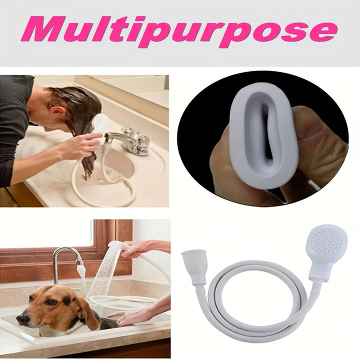 1pc Multi-purpose Faucet, Faucet Washing Hair Shower Pet Cat Dog Bath Faucet Sprayer with Convenient Easy Installation and Shower Spray Head