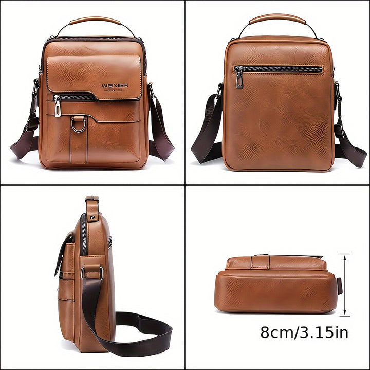 [Genuine Leather Crossbody Business Bag] Men's Genuine Leather Crossbody Bag Shoulder Bags Vintage Handbags Business Bag