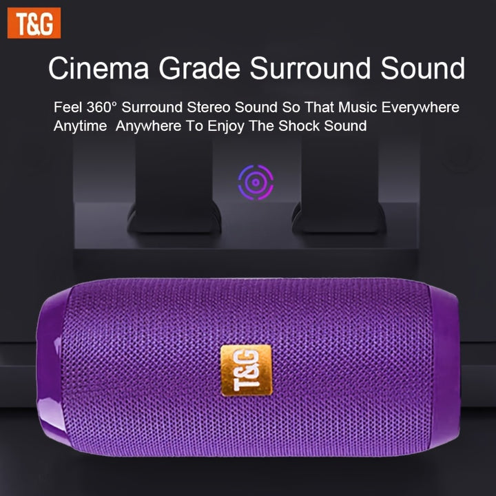 TG117 Portable Wireless Speaker, TWS Stereo, Built - In Mic For Calls - FM Radio, TF Card, USB Playback - Ideal For Use