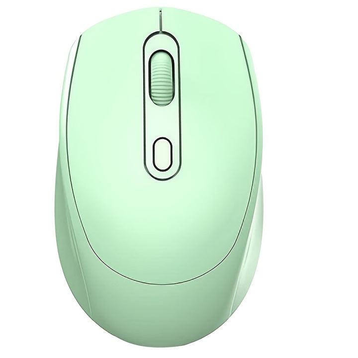 [Ambidextrous Wireless Mouse Design] [1pc Ergonomic Wireless Mouse] Ergonomic Wireless Mouse with USB Receiver, Ambidextrous Design, Silent Click, Durable Plastic, Non-rechargeable, with No Battery Included for Laptop/Desktop