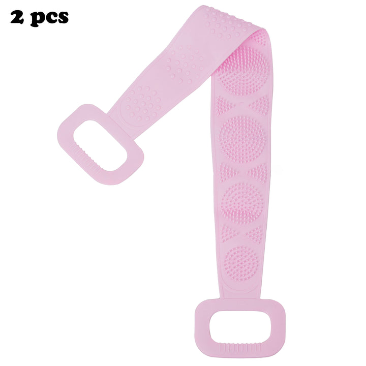 Silicone Body Scrubber Bath Brush, Exfoliating Shower Brush Bath Belt With Extra Long Strip And Handle For Easy Back Exfoliating, Rubbing Mud & Ash From Body Back, Skin-friendly, Soft And Comfortable