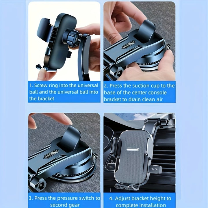 [Stable, Phone Holder] Super Stable Universal Car Phone Holder Mount | Automobile Cell Phone Holder Car Mount For IPhone Fit All Phone