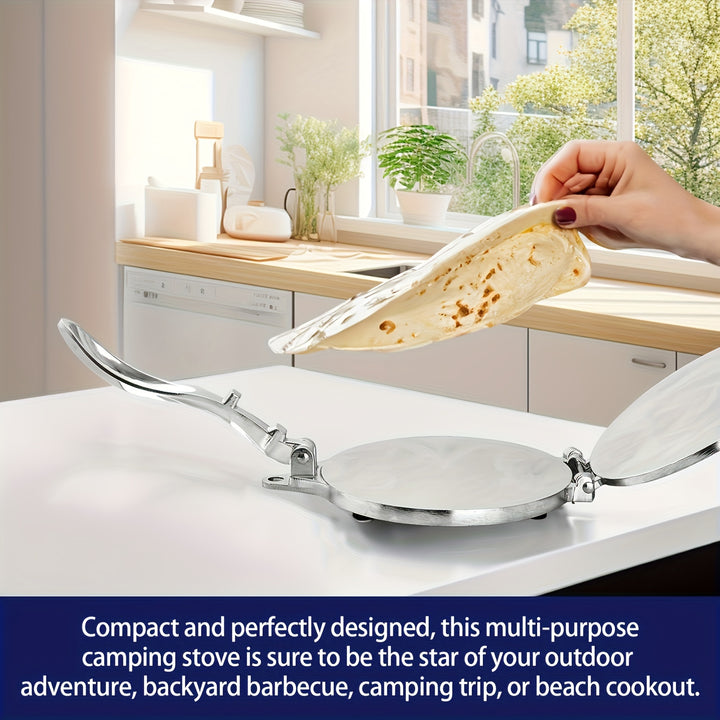 6.5 Inch Corn Tortilla Press Dough Press Corn Tortilla Maker Corn Tortilla Manufacturing Machine Press Press Cutter Patty Rotating Pizza Press Silvery