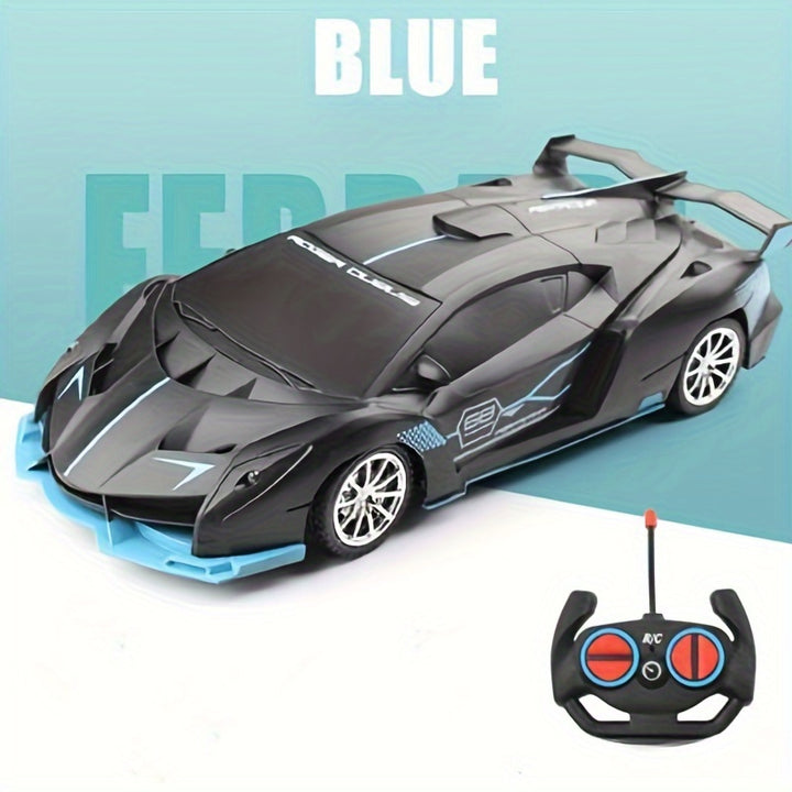 High-Speed Drift RC Racing Car with LED Lights - Remote Control, Toy in Red/Blue/Black - Ideal Holiday Gift