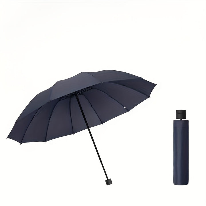 12 Ribs Extra Large Windproof Waterproof Folding Umbrella for Rainy and Sunny Day Travel