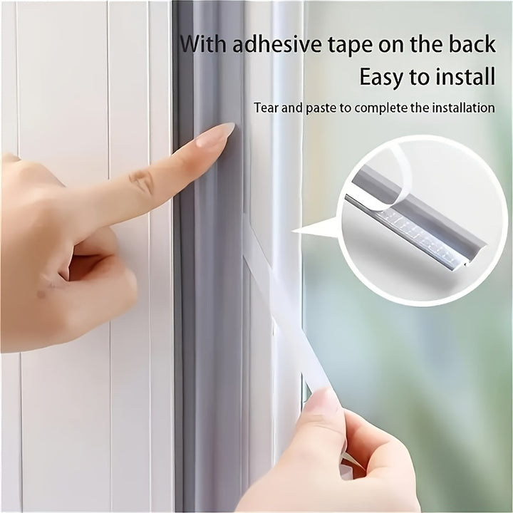 1 roll of weather protection self-adhesive window sealing strip - plastic waterproof, windproof and windproof strip, sound insulation tape, used for windproof, dustproof, rainproof and noise reduction, 472 inches