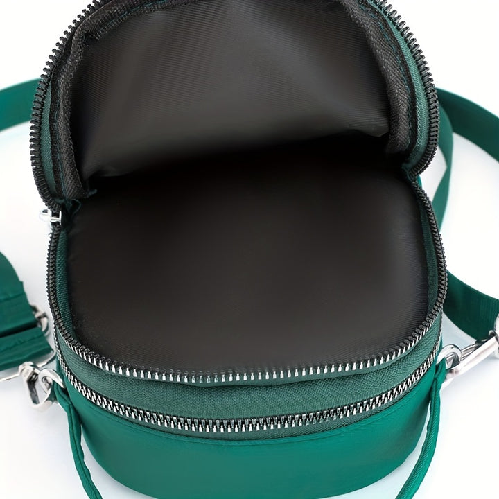 OGEHUAFEE Women'S Fashionable Mini Crossbody Bag - Lightweight, Adjustable Strap, Zipper Closure, Waterproof Nylon, Multiple Compartments, External Headphone Port, Casual Style, Hand Washable, Casual Accessory | Minimalist De