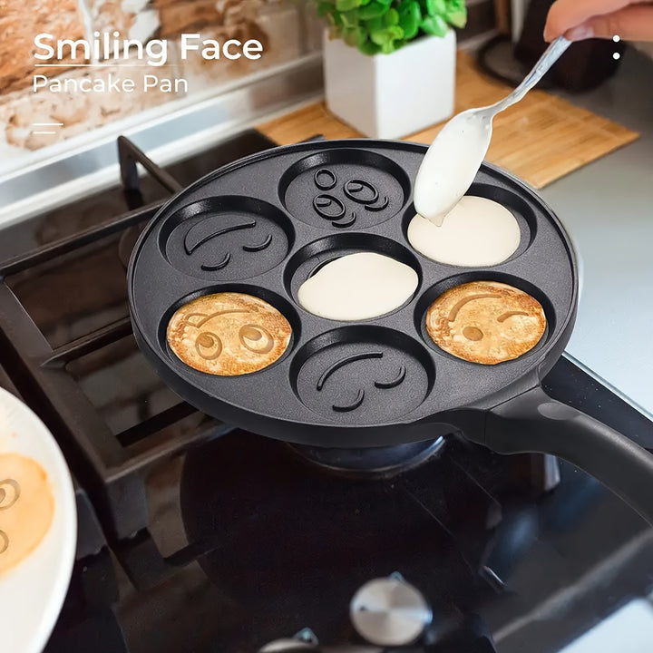 Mini Crêpière Antiadhésive Durable, Facile à Nettoyer avec 7 Moulages Amusants, Parfaite pour les Enfants & les Petits Déjeuners Créatifs