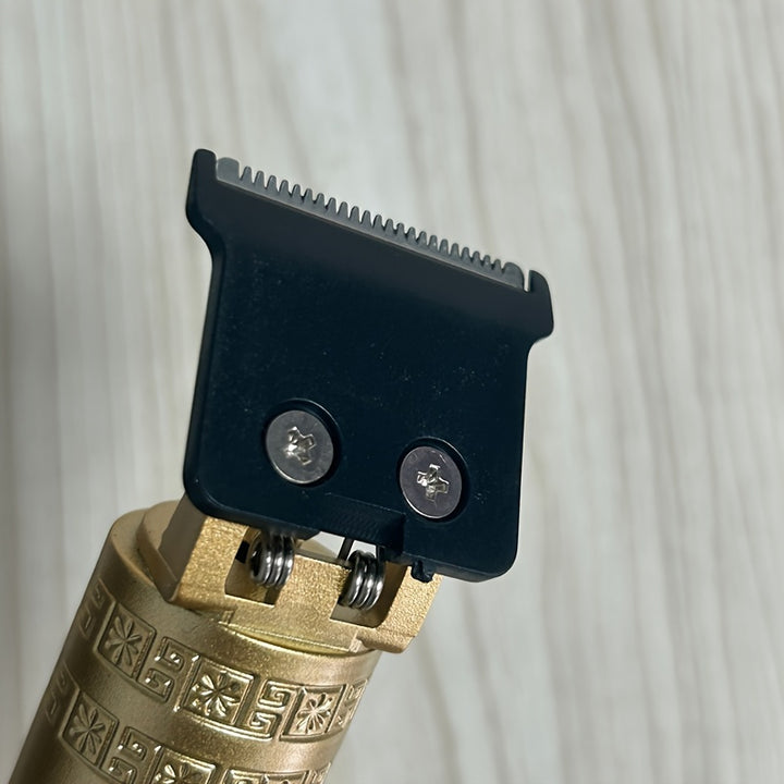 [Professional Hair Clipper] Rechargeable Professional Electric Hair Clipper Kit for Men - 1-Set, Dragon Design in Golden, Black, & Copper, 400mAh Lithium Battery, Ideal Father's Day Gift