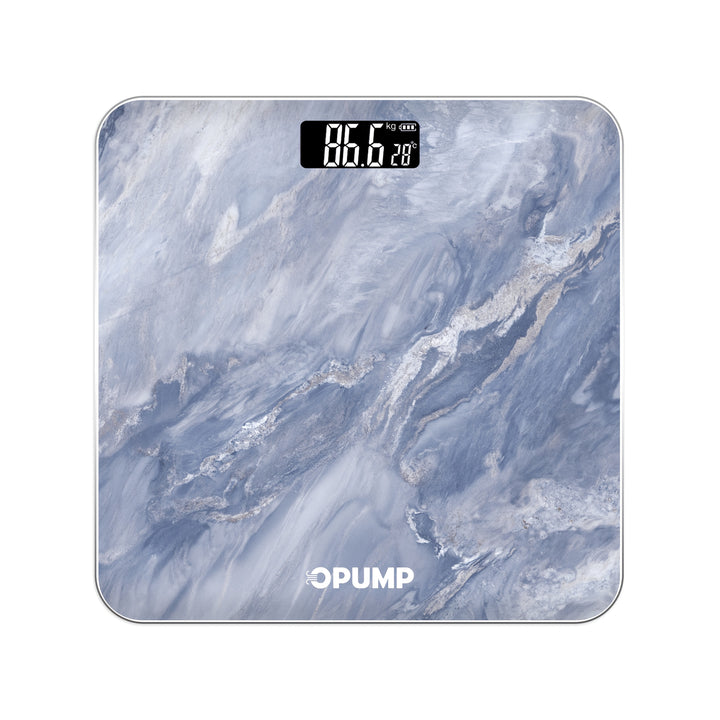 OPUMP High-Capacity Digital Weight Scale - Accurate, Safe & Easy-to-Read with Backlit LCD Display, Includes 3 AAA Batteries, Supports up to 400lbs, OPUMP