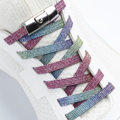 1 Pair 100cm Adjustable No-Tie Elastic Laces with 2 Fixed Buckles for Comfortable Loafers, Sports Shoes, and Casual Shoes for Adults and Seniors