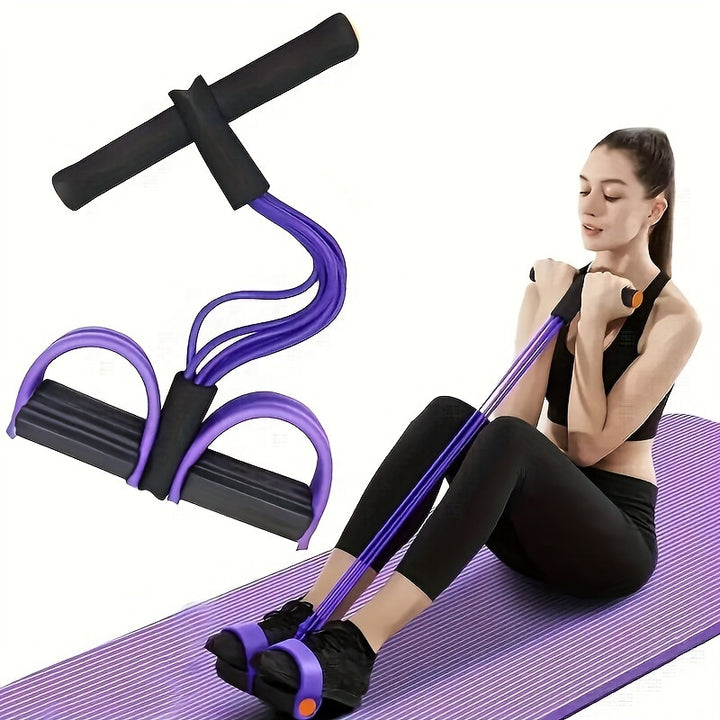 [Corde Élastique à 6 Tubes] Corde Élastique de Yoga à 6 Tubes - Équipement de Fitness Pour l'Étirement, le Raffermissement & l'Entraînement des Muscles du Ventre, de la Taille, des Bras & des Jambes, Cadeau de Noël Parfait