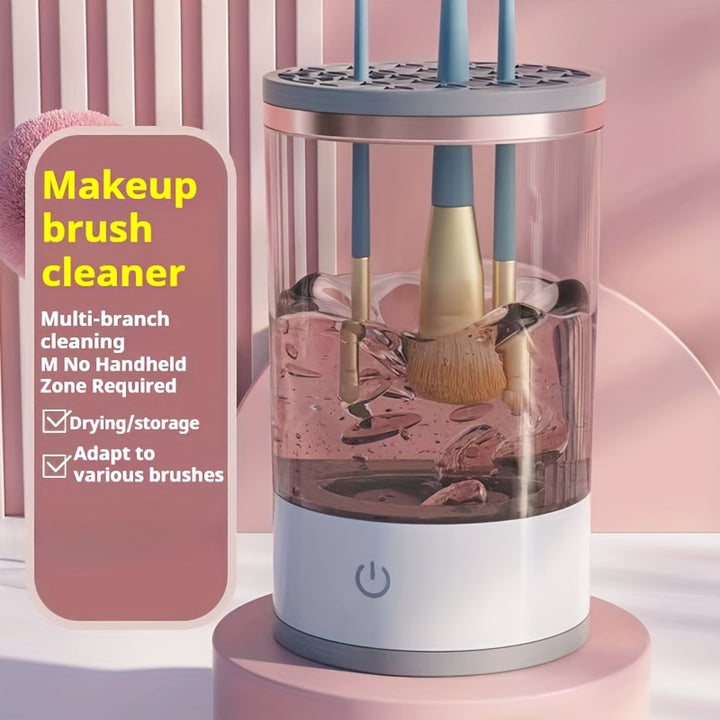 [Battery-Free] USB-Powered Makeup Brush Cleaner | Essential Beauty Tool Accessory | Odorless, Battery-Free | for Return School