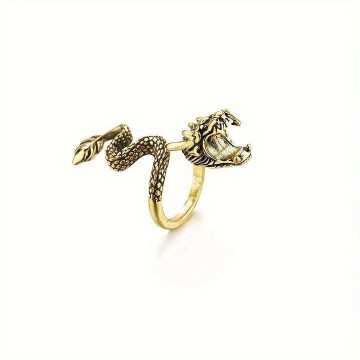 High Quality Metal Dragon Design 1 Stylish Cigarette Holder Ring - Unique Dragon Grip, Accessories for Smoking Lovers to Enhance Smoking | Dragon Design Rings | Detailed Dragon Design