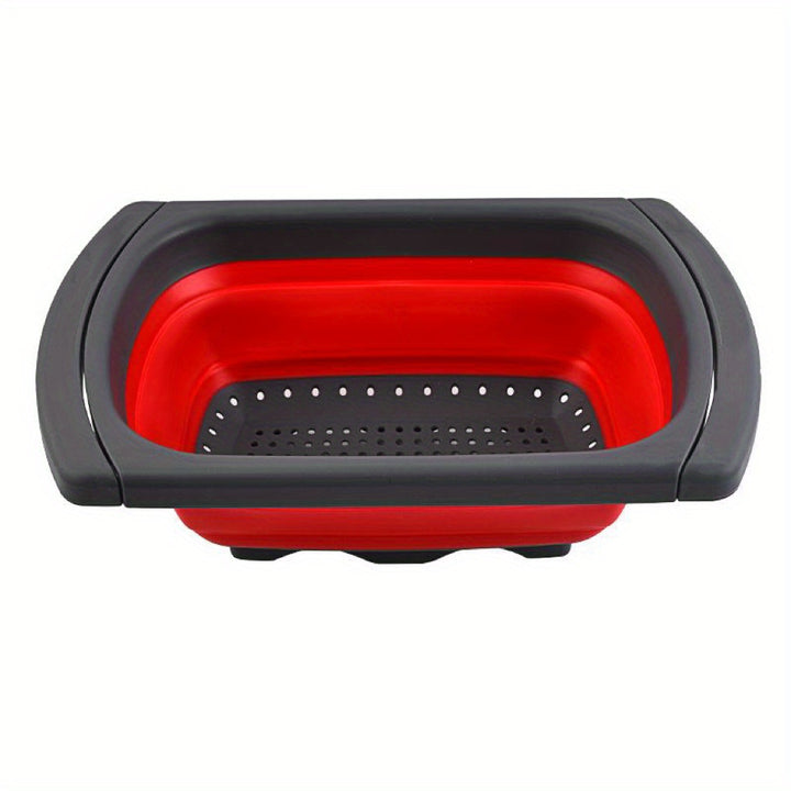 Collapsible Sink Funnel Filter, Retractable Handle - Easy to Clean, Space-Saving for Vegetables and Fruits
