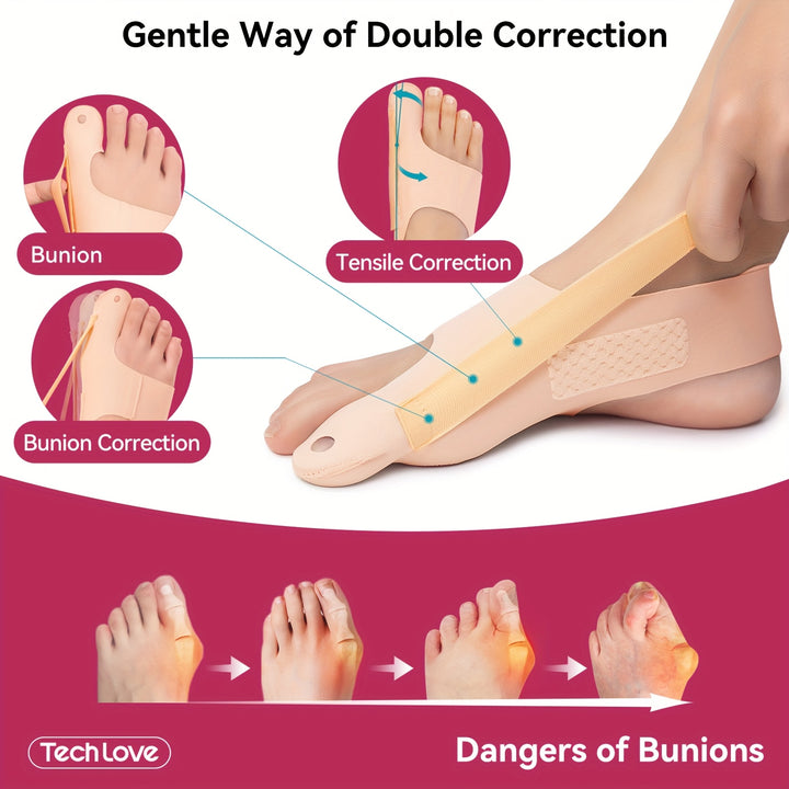 Tissu respirant, pied efficace pour une utilisation de jour et de nuit, idéal pour la course, facile à porter, durable et soulagement de la fatigue, parfait pour l'hallux valgus et le soutien orthopédique.