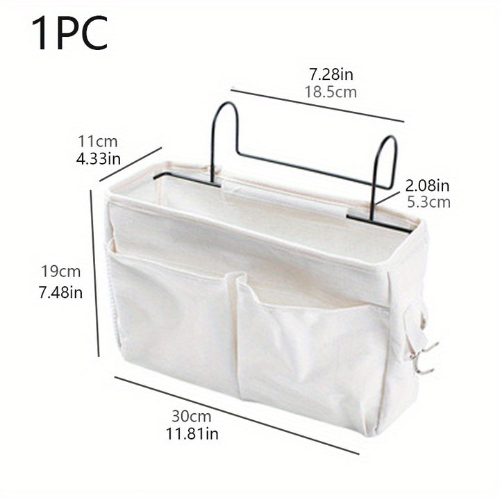 1pc Bedside Hanging Storage Basket - Space-Saving Snack Organizer, Desk Storage Rack, and Dormitory Essentials Holder - Perfect for Students, Dorm Rooms, and Small Spaces
