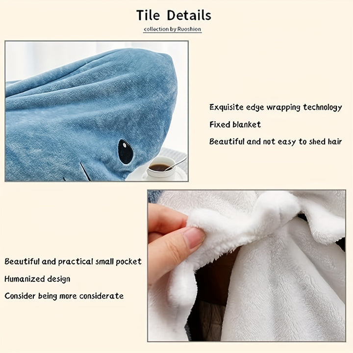 [Shark Blanket] Shark Pattern Blanket | 1pc | Flannel | Cute Funny | For Adult | For Sofa Couch Bed Car Camping