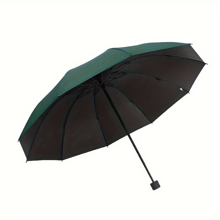 12 Ribs Extra Large Windproof Waterproof Folding Umbrella for Rainy and Sunny Day Travel