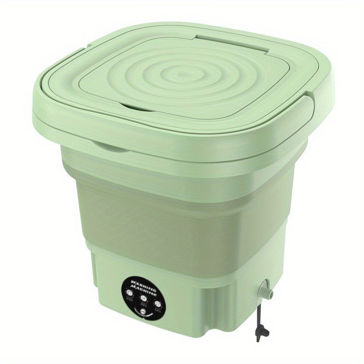 Portable Foldable 8L Mini Washing Machine - 3 Modes, Deep Cleaning, Soft Spin Dry for Business Trip, Home, RV, Washing Delicates