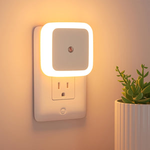 [4 peças Luzes Noturnas LED Inteligentes] Audeanor 4 peças Luzes Noturnas LED Inteligentes - Ligação/Desligação Automática com Sensor de Movimento, Iluminação de Parede Plugável para Quarto, Cozinha, Escadas e Corredor, Lâmpada de Luz Noturna Inteligente