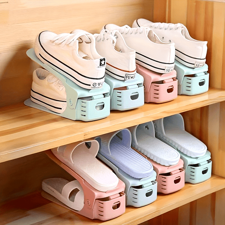 Adjustable Shoe Height Shoe Cabinet Saves Space, a Great Tool for Organizing Shoes at Home, Easy to Fold Shoe Rack for Indoor Use., Entryway Organizer | Pastel Shoe Holder | Lightweight Storage Solution, Shoe Storage Organize
