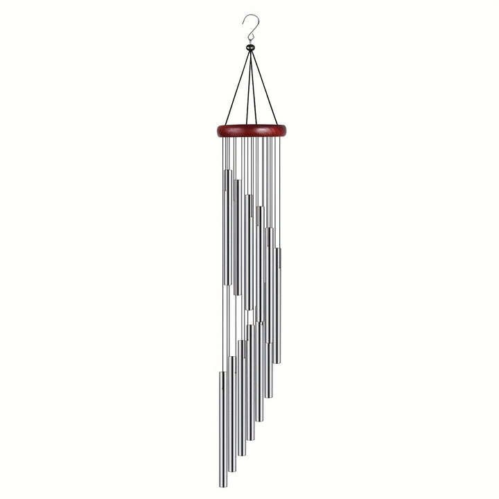Outdoor Sympathy Wind Chimes, Equipped With 12 Aluminum-golden Tubes And Hooks, Used For Home, Patio, Garden, Outdoor Memorial Gift Decoration.