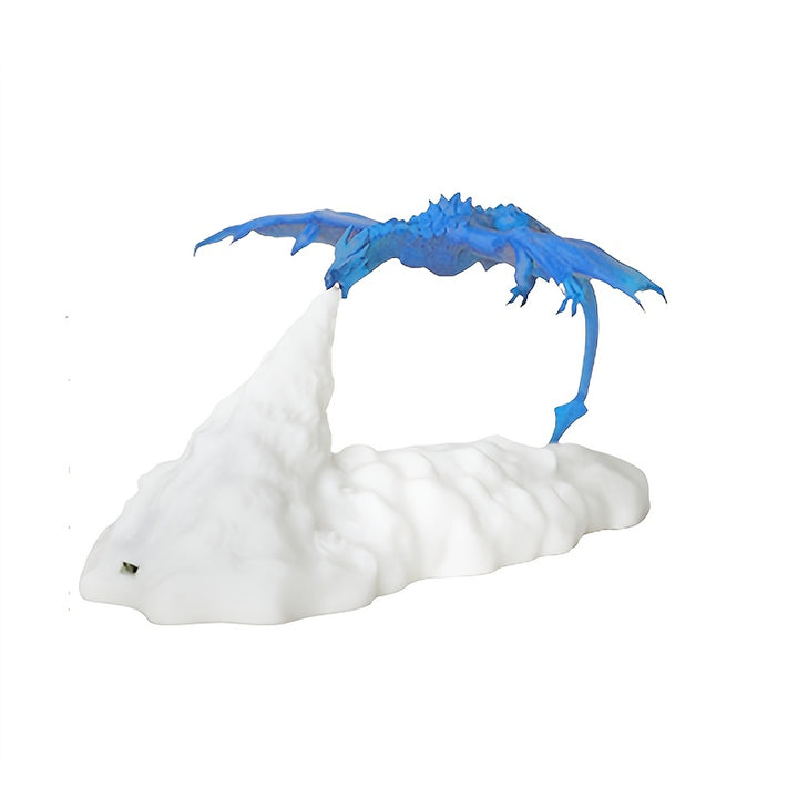 1pc Lampes Dragon de Feu, Lampes Dragon Volcan 3D Imprimées, Lumière de Nuit Lune, Lampe de Bureau Pour Chambre Bureau, Lumières de Nuit 3D Imprimées, Lumières d'Ambiance