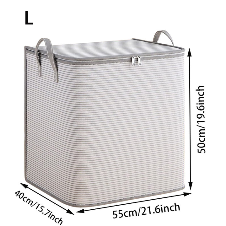 Large Foldable Clothes Storage Bag, 1pc, with Durable Handle and Zipper, for Wardrobe and Clothes Storage, Portable Closets, Equipped with Lid and Handle