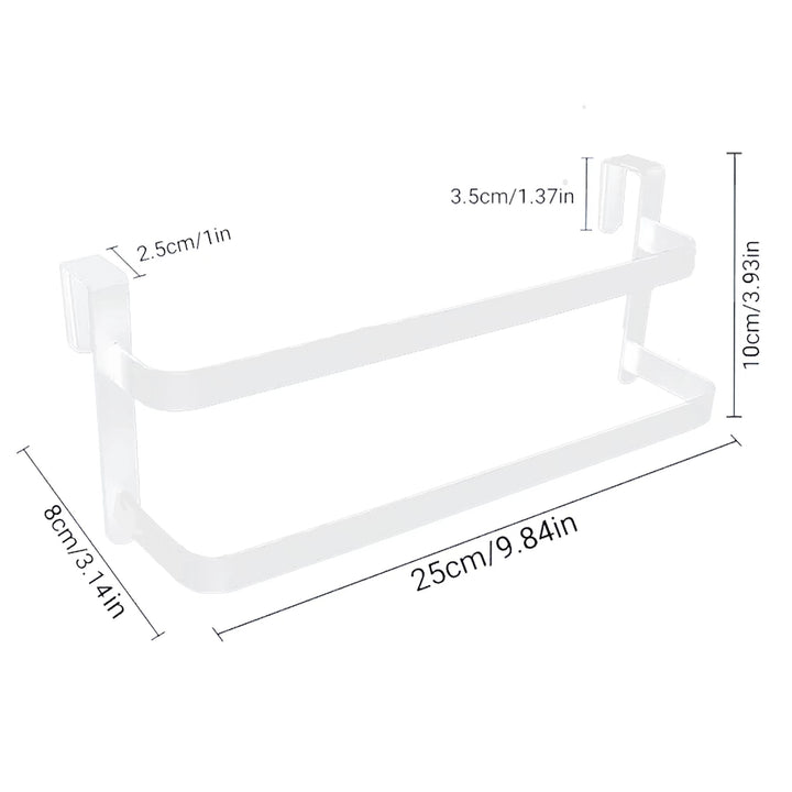 1pz/2pz Porta Asciugamani per Cucina, Porta Asciugamani Doppio per Cucina, Rota Asciugamani in Acciaio per Porta di Mobile, Porta Asciugamani Doppio per Bagno, Può Tenere Asciugamani per Mani/Asciugamani da Cucina e Asciugamani, Appendino per Porta Doccia