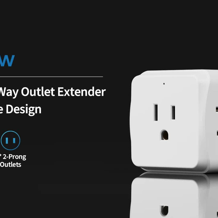 [5 Outlets Splitter Mini Extender] 1pc Mini Multi-Plug Wall Outlet Extender, 5 Outlets Splitter, Three-Way Plug Extender Multiple Outlet Adapter, Travel Essentials Power Outlet, Suitable For Home Office Cruise, White