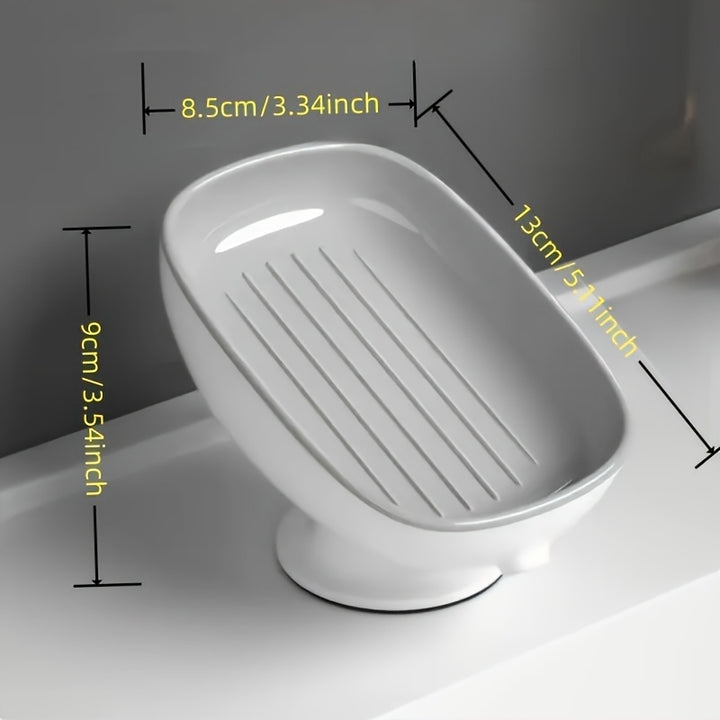2-in-1 Bathroom Soap Holder with Dual Storage for Round, Square, and Large Soap Bars, No Fragrance Added - Multicolor Packaging