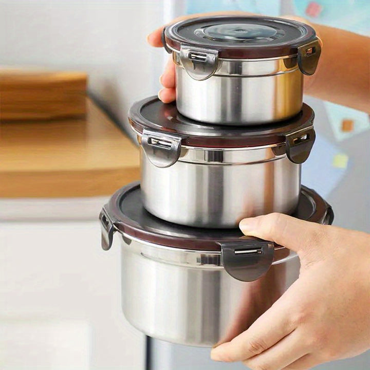 3pcs Plastic Containers with Vented Lids - Food Storage Made Simple