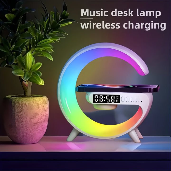 Kouzone Wireless Speaker with Ambient Light - Wireless Charging, Music Sync & Rhythm Lighting for Smartphones