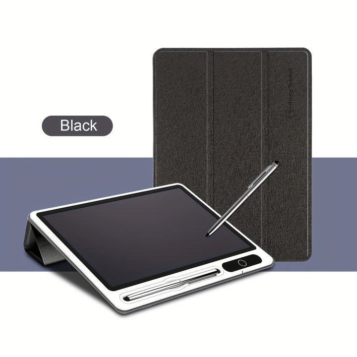 23.62cm LCD Writing Tablet With Leather Protective Case, Drawing Board Digital Handwriting Pad Doodle Board, Gifts For Students/Adults And Christmas, Writing Supplies For Family School Or Office Supplies