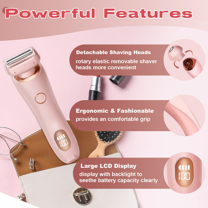 [Rechargeable Electric Foil Shaver] 1pc USB Rechargeable Electric Foil Shaver for Women - Stainless Steel Blade, Wet/Dry Use, 800mAh Battery, 30-45 Min Runtime, Washable Razor, for Full Body Hair Removal