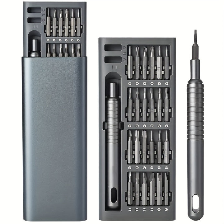 24-in-1 Multi-Functional Precision Screwdriver Set, Stainless Steel, Complete Tool Bit Removal for Mobile Phones & Tablets with Compact Carrying Case, Professional Electronic Device Maintenance Tool Kit