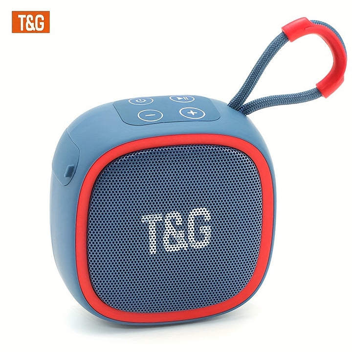 TG659 Kompakter kabelloser Lautsprecher – IPX4 wasserdicht, Hi-Fi-Sound, TWS 5.3, unterstützt TF-Karte und Radio, über USB wiederaufladbar, tragbar für Outdoor/Party, Mini, klein und süß, Geschenk