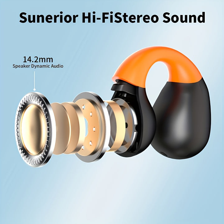 Truly Open Wireless Earbuds (Wireless 5.4 TWS), Experience 360° Ambient Awareness & All-Day Comfort. Secure Open-Ear Fit for Sports/fitness. Advanced ENC