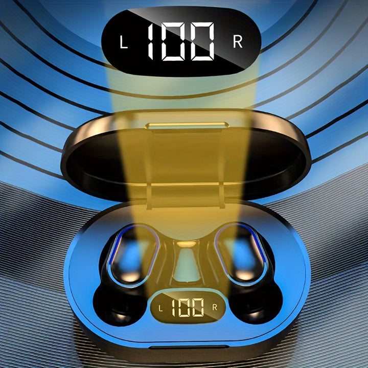 20-Stunden Wireless Sportkopfhörer - 3D HiFi Stereo, Geräuschunterdrückendes Mikrofon, LED-Display Ohrhörer - Ideal für Laufen und Fitness, Geeignet für Männer und Frauen, Einzel