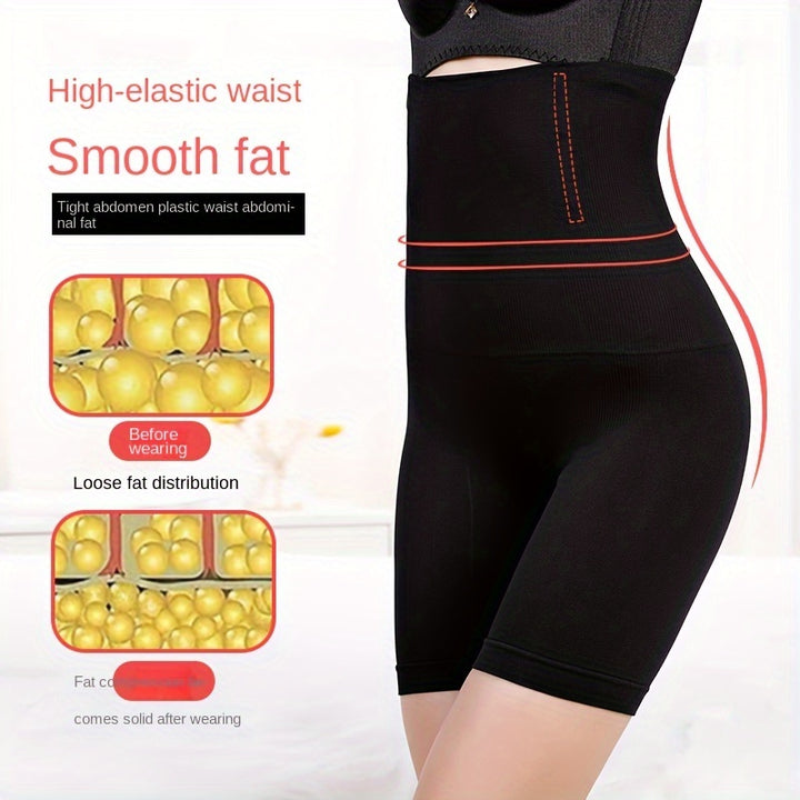 Body Shaper de Cintura Alta com Controle de Barriga - Short de Panty de Ioga para Mulheres com Comprimento Médio - Alisa a Silhueta, Aumenta a Confiança e Oferece Suporte Confortável