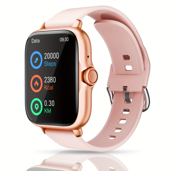 Montre de sport intelligente, écran tactile complet de 1,83'' avec messages, réponse et appel, surveillance du sommeil, podomètre sportif, alertes d'information, pour iPhone et téléphones Android, montre de fitness pour femmes, hommes et amis.