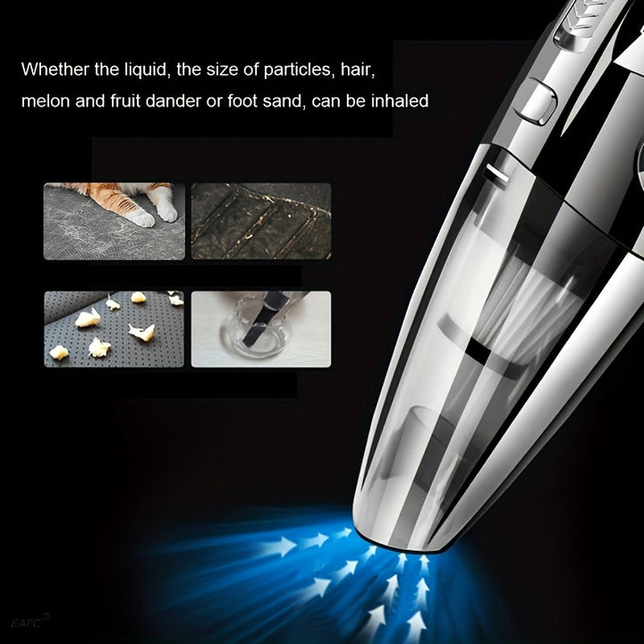 Car Wireless Vacuum Cleaner Large Capacity Dust Cup Strong Suction Portable Handheld Electric Vacuum Cleaner Wireless Home Cleaning Vacuum Cleaner Christmas Gift